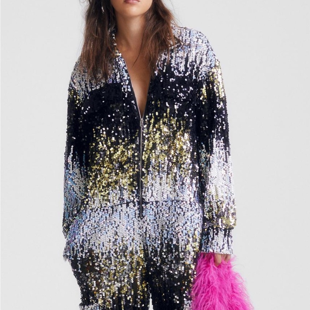 Sequin Long Jumpsuit